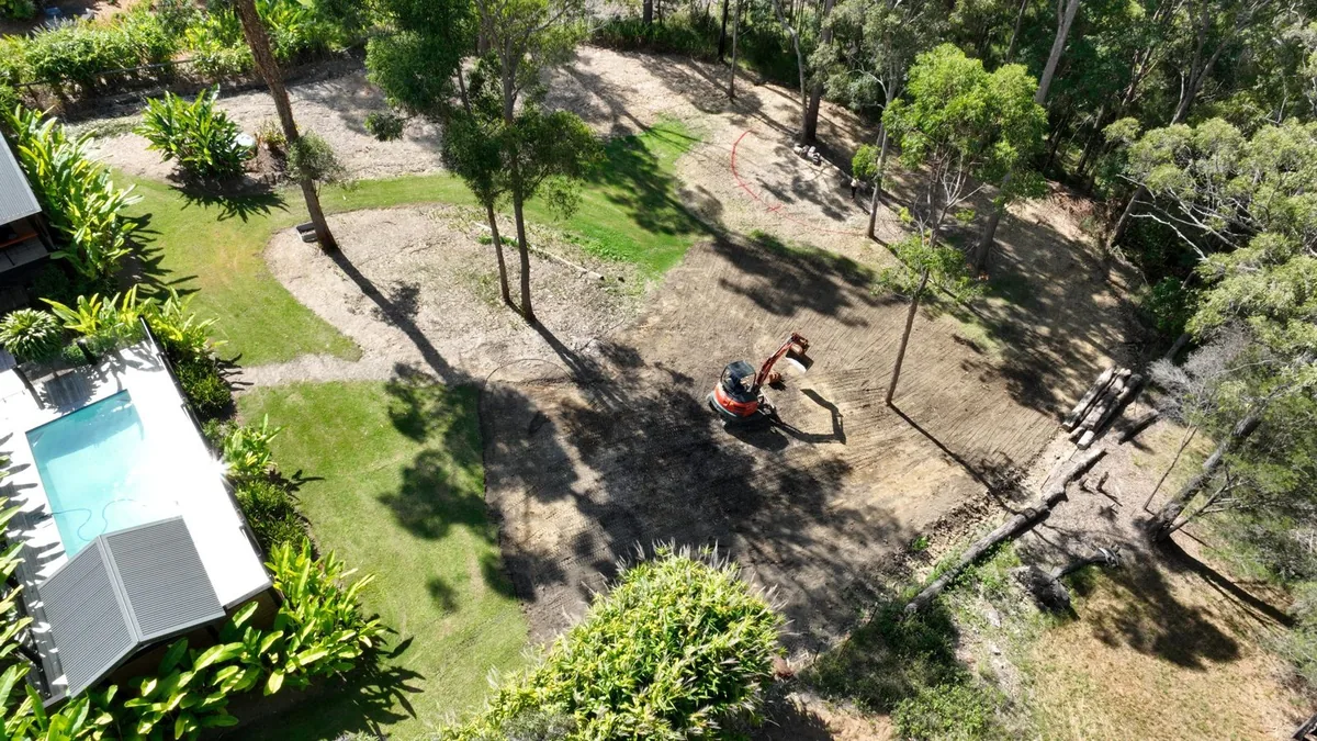 Land Clearing project by BD Excavation Services on the Gold Coast