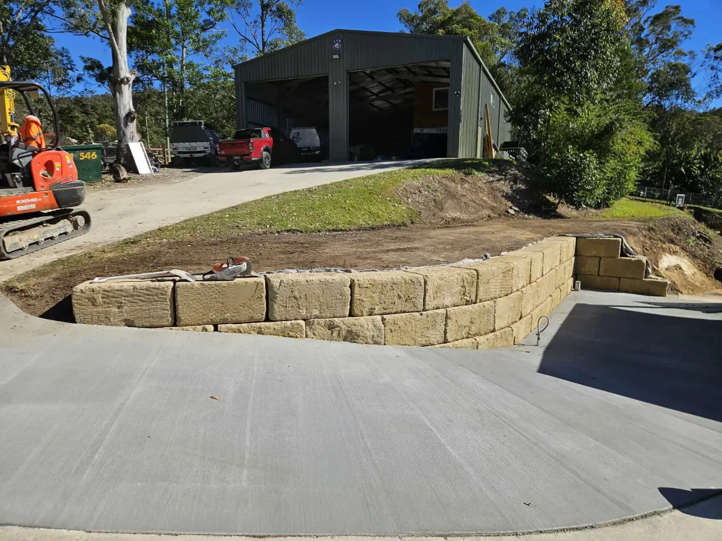 Retaining Walls in Mudgeeraba — BD Excavation Services